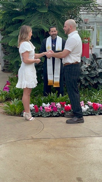 Real wedding ceremony officiated by Minister Weddings