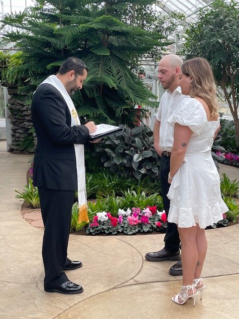 Real wedding ceremony officiated by Minister Weddings