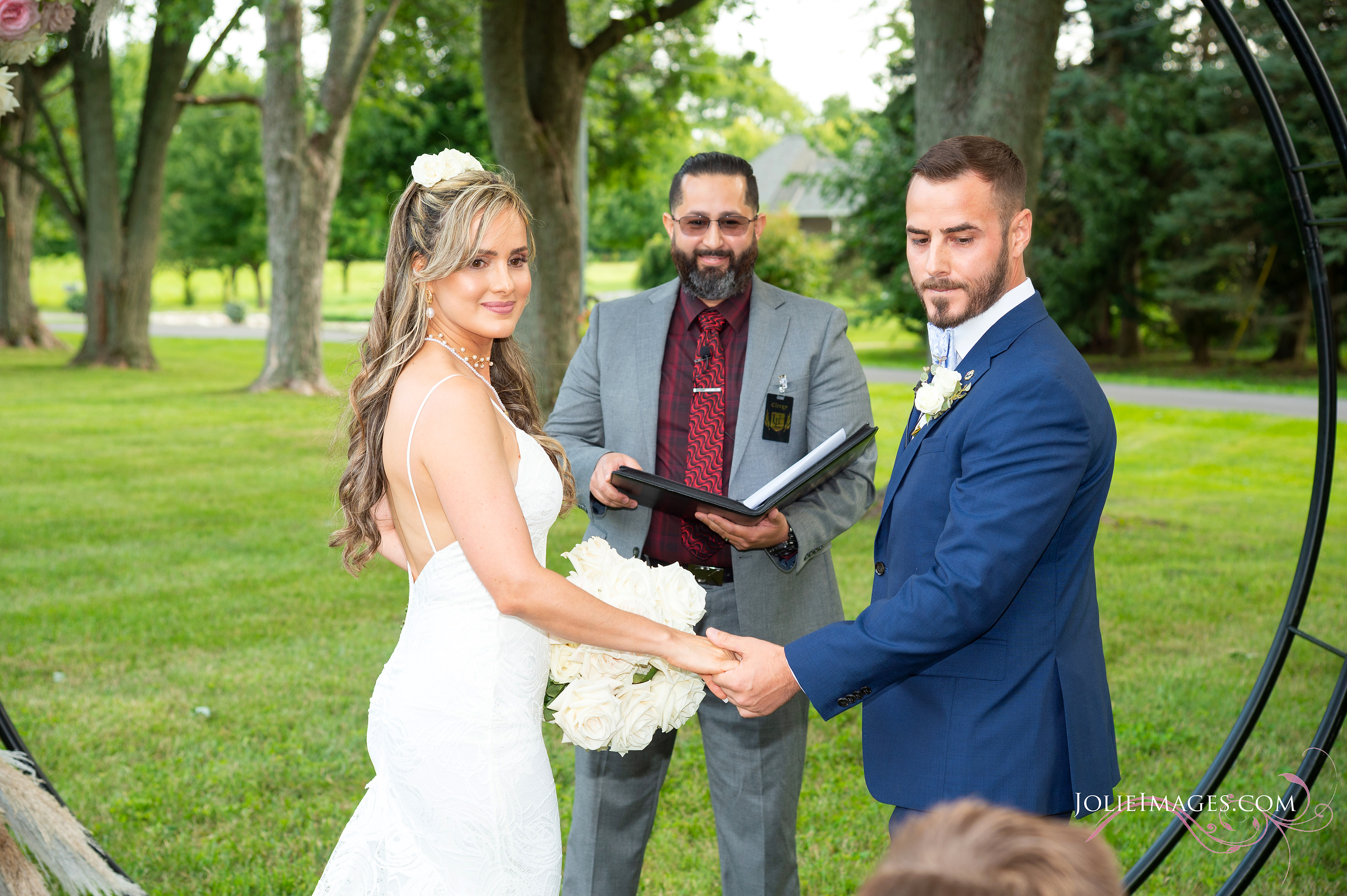 Minister Joe officiating a wedding ceremony